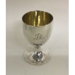 A good Georgian silver goblet of miniature form. L