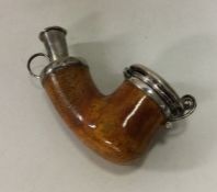 A silver mounted Meerschaum pipe. Approx. 149 gram