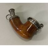 A silver mounted Meerschaum pipe. Approx. 149 gram