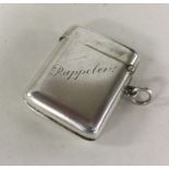 An Edwardian silver vesta case. London. By SM&Co.