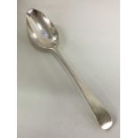 A Georgian OE pattern silver tablespoon. London 17