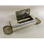 An unusual silver combination vesta case / tobacco