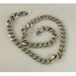 A heavy gent's silver chain of typical form. Appro
