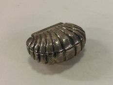 An 18th Century silver box in the form of an oyste