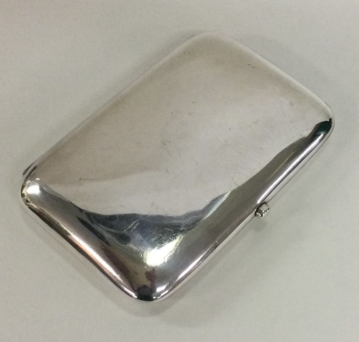 A large Edwardian silver cigarette case. London 19 - Image 2 of 2