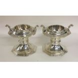 A pair of good quality Queen Anne style cast silve