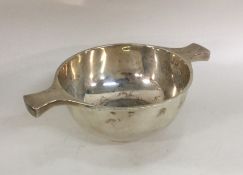 EDINBURGH: A heavy Scottish silver two handled qua