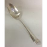 A Georgian Hanoverian pattern silver tablespoon. L