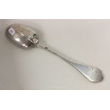 A Queen Anne rat tail and dog nose silver spoon wi