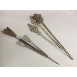 A good set of silver plated meat skewers. Est. £15