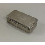 A good William IV silver snuff box with engine tur