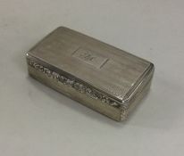 A good William IV silver snuff box with engine tur