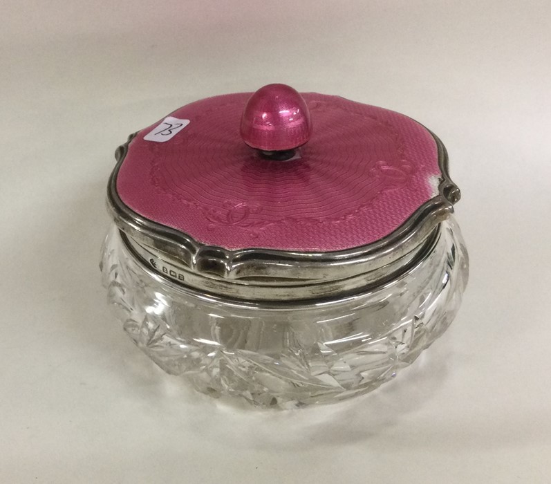 A stylish silver and pink enamelled dressing table