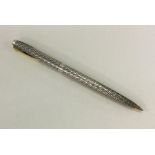 A good quality Sterling silver pen with engraved d