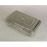 A heavy Georgian silver snuff box attractively dec