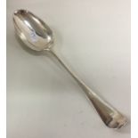 A Georgian OE pattern silver tablespoon. London 17