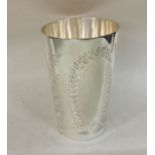 An attractive Victorian silver tapering beaker wit