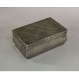 A heavy Sterling silver box with hinged top. Appro