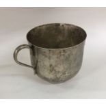 A good Antique silver mug with textured body. Appr