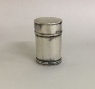 A good Georgian cylindrical silver counter box wit