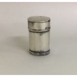 A good Georgian cylindrical silver counter box wit