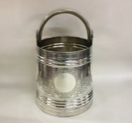 A Russian silver tapering ice bucket decorated wit