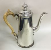 A good heavy Georgian silver bachelor's coffee pot