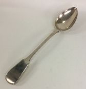 A heavy fiddle pattern silver basting spoon of typ