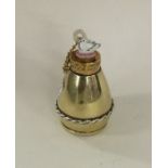An unusual silver, gold and enamel mounted scent b