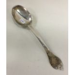 An early James II silver trefid spoon with rat tai