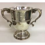 A good heavy Georgian silver two handled cup with