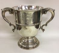 A good heavy Georgian silver two handled cup with