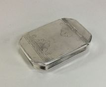 An 18th Century Georgian silver box with flush fit
