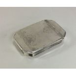 An 18th Century Georgian silver box with flush fit