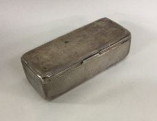 A heavy rectangular Russian silver snuff box decor