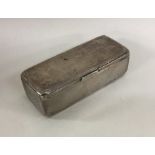 A heavy rectangular Russian silver snuff box decor