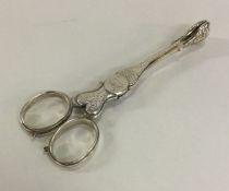 A rare pair of Victorian silver sugar scissors att