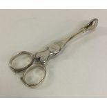 A rare pair of Victorian silver sugar scissors att