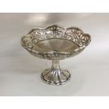 An Edwardian silver bonbon dish of shaped form. Bi