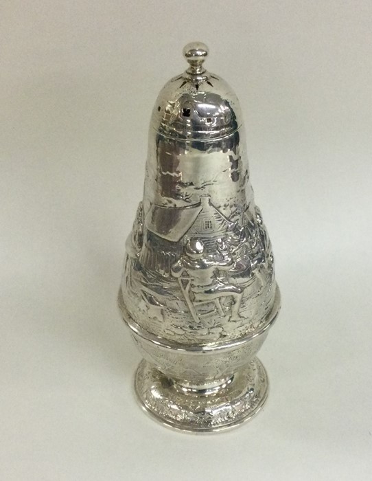 A rare and unusual chased sugar caster. London 187 - Image 2 of 2