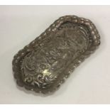 MURRLE BENNETT: An oval silver pin dish decorated