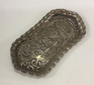 MURRLE BENNETT: An oval silver pin dish decorated