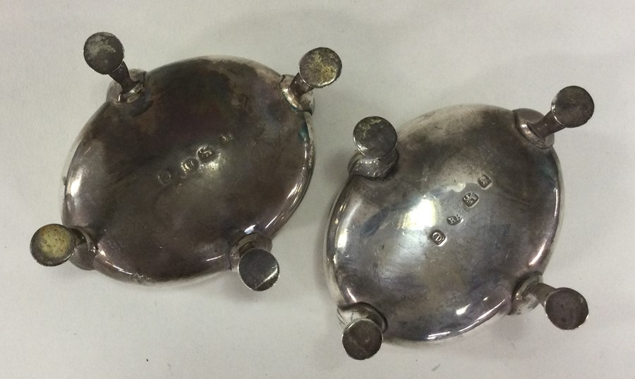 A good pair of oval Georgian silver salts. London. - Image 2 of 2