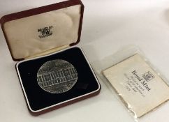A cased silver Royal Mint medallion to commemorate