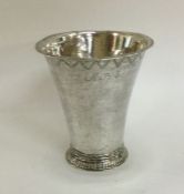 An 18th Century tapering Swedish silver beaker wit