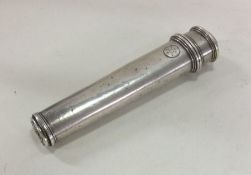 A rare tapering silver sealing wax holder with int