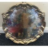A good Victorian style silver salver with pie crus