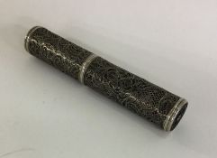An 18th Century cylindrical sealing wax holder of