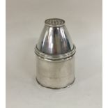 An early 19th Century French silver powder shaker