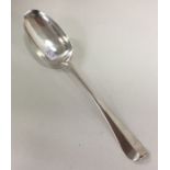 A rat tail and Hanoverian pattern silver spoon. Lo